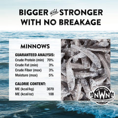 Northwest Naturals Raw Rewards Freeze-Dried Minnow Treats for Dogs and Cats - Bite Sized Pieces - Grain Free - 1 Ingredient - Healthy - Human Grade - All Natural - USA Made - 1 Oz