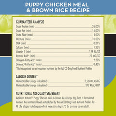 AvoDerm Puppy Dry Dog Food, DHA For Brain & Eye Development, Chicken & Brown Rice Formula, 15lb bag