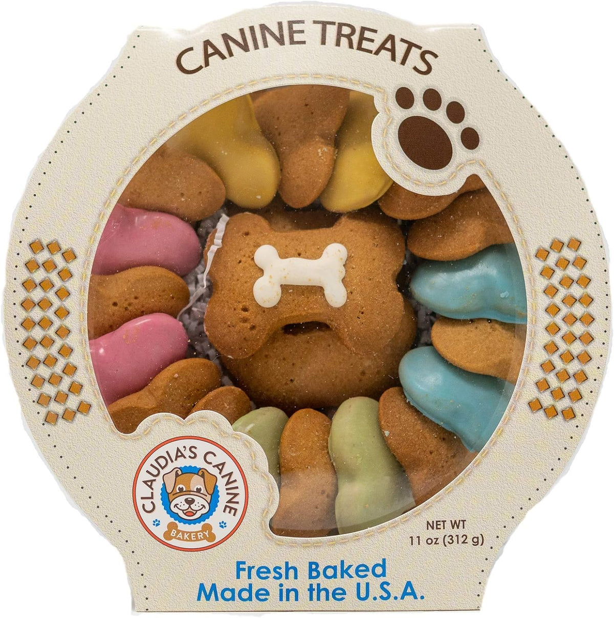 Claudia's Canine Bakery, Carousel of Canine Party Bones Gourmet Dog Treats, 11oz