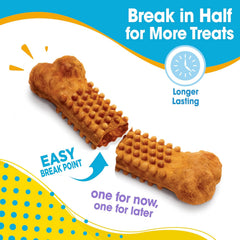 Nylabone Nubz Natural Edible Dog Chew Treats for Puppies, Long Lasting Dog Bones Made in USA, Turkey & Sweet Potato Flavor, for Puppies