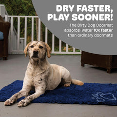 Dog Gone Smart Dirty Dog Doormat - Fast Drying Rug with Super Gripper Backing for Clean Floors - Super Absorbent and Machine Washable Mat for Muddy Paws