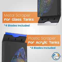 Flipper Cleaner FL!PPER Flipper EDGE Limited Edition Floating Magnetic Aquarium Cleaner | 2-In-1 Dual Blade Scrubber & Scraper Fish Tank Cleaner Tools for Efficient Cleaning & Acrylic Surface Maintenance