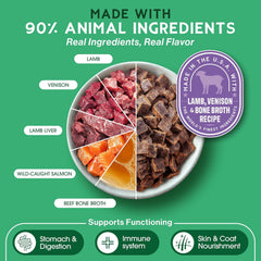 Farmland Traditions The Good List Air-Dried Dog Food, Premium Lamb, Venison, & Bone Broth for Dogs, Protein Rich & Grain-Free Nutrition