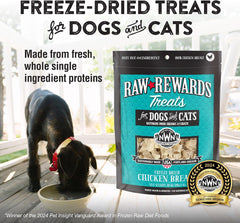 Northwest Naturals Raw Rewards Freeze-Dried Chicken Breast Treats for Dogs and Cats - Bite-Sized Pieces - Healthy, 1 Ingredient, Human Grade Pet Food, All Natural, Proudly Made in USA