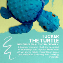 Snugarooz Tucker The Turtle Plush Dog Toy with Repair Patch – Soft, Durable & Engaging – Squeaky & Crinkly – Made from Recycled Materials