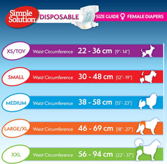 HERO PET Simple Solution Disposable Dog Diapers for Female Dogs | Super Absorbent Leak-Proof Fit