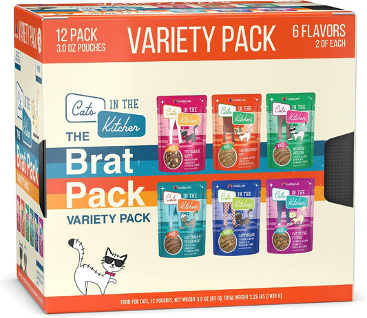 Weruva Cats in The Kitchen Slide N' Serve The Brat Pack Variety Cat Food Pouches
