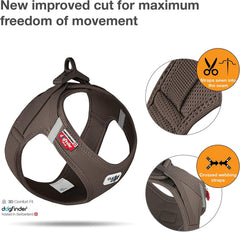 curli Vest Harness curli Clasp Air-Mesh Brown