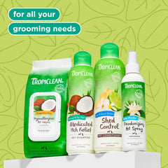 TropiClean Oatmeal Dog Shampoo for Itchy Skin Relief, Professional Dog Shampoo, Soothing Medicated Itch Relief, Puppy Safe 1 gal