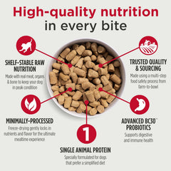 Nulo Freeze-Dried Raw Lamb Recipe with Raspberries Complete and Balanced Dry Dog Food Kibble