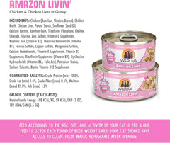 Weruva Classic Cat Food, Amazon Livin' with Chicken Breast & Chicken Liver in Gravy (Pack of 24)
