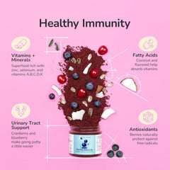kin+kind Natural Cranberry Supplement Powder for Dogs&Cats - Boost Healthy Immunity and Bladder Support with Organic Formula - Organic Cranberry, Blueberry and Coconut