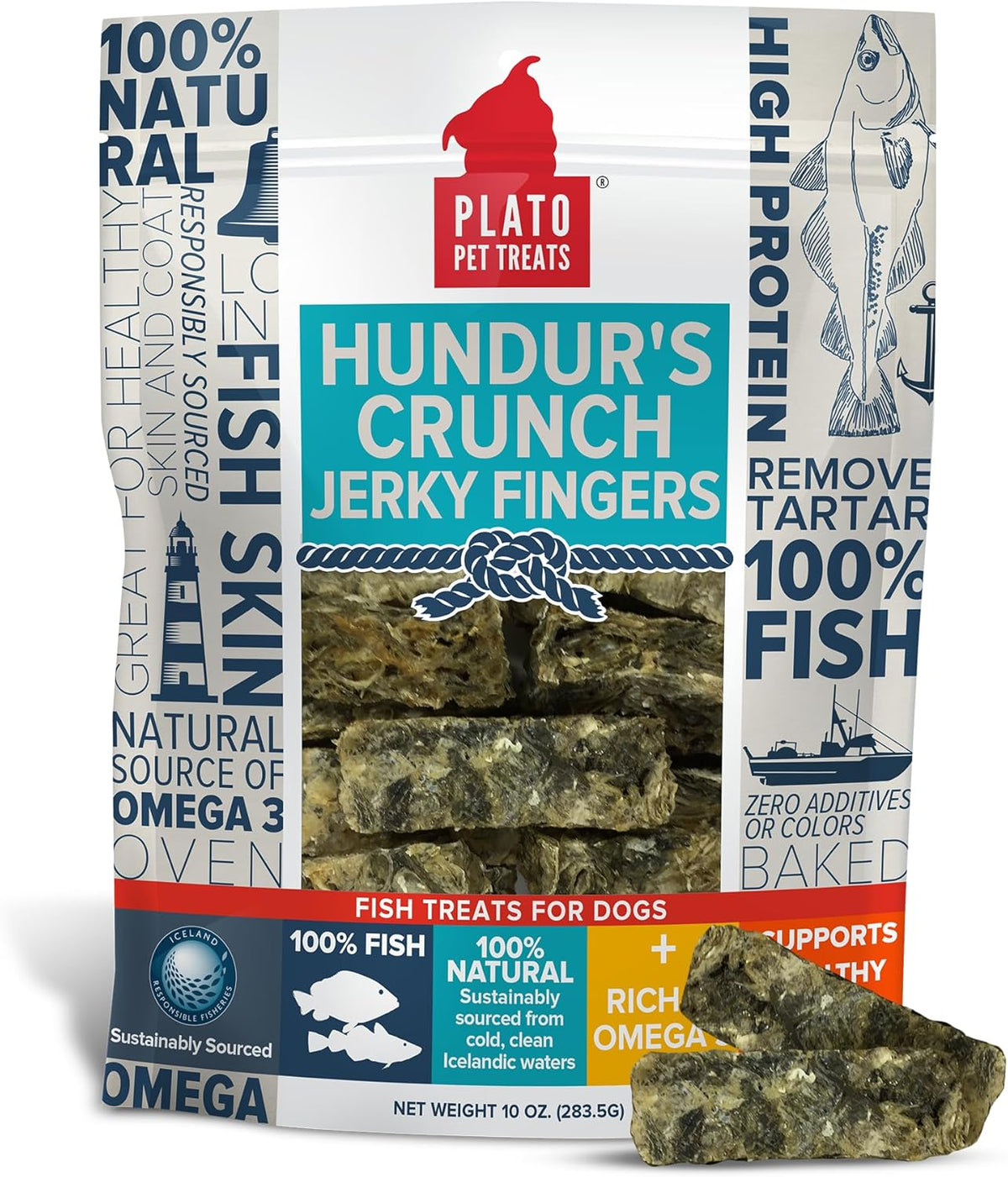 PLATO Hundur's Crunch Jerky Fingers
