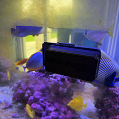 Small Black Stealth Glass Magnet Aquarium Scraper Cleaner with Blade - Floating Magfloat Magnetic Cleaning Tool