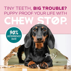 TropiClean No Chew Spray for Puppies, Better Than Bitter Apple Spray, Safe & Natural Chew + Lick Deterrent, Protect Home 8 oz