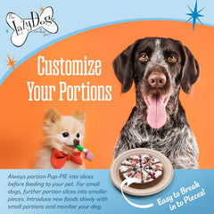 The Lazy Dog Cookie Co. Original Pup-Pie, Happy Birthday for a Charming Boy, Birthday Treat, Pre-Sliced Into 10 Biscuits, Made in USA, 6 In., 5 Oz. (Pack of 1)