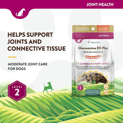 NaturVet Scoopables Dog Joint Supplement - Glucosamine DS Plus Level 2 Moderate Hip & Joint Care for Dogs w/Chondroitin & MSM - Hickory Smoked Bacon Flavored Pet Health Supplements