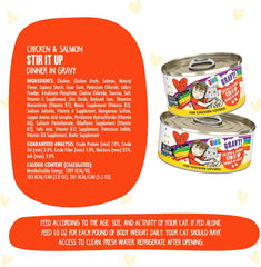 Weruva B.F.F. OMG - Best Feline Friend Oh My Gravy!, Chicken & Salmon Stir It Up with Chicken & Salmon in Gravy
