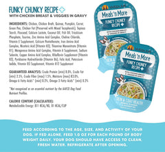 Weruva Meals 'n More Natural Wet Dog Food, Funky Chunky Plus Skin & Coat Health (Pack of 12)