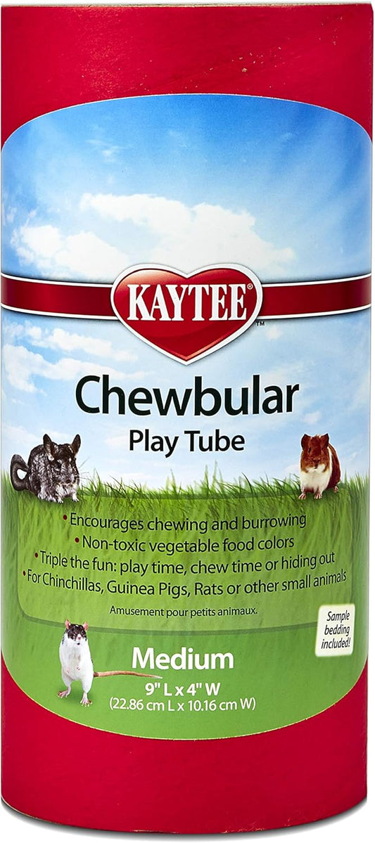 Kaytee Chewbular Play Tube for Pet Guinea Pigs, Rats and Chinchillas, Medium