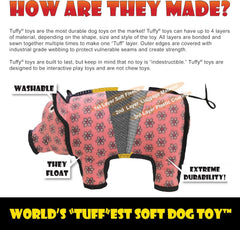 TUFFY - World's Tuffest Soft Dog Toy - Ocean Alligator-Squeakers - Multiple Layers. Made Durable, Strong & Tough. Interactive Play (Tug, Toss & Fetch). Machine Washable & Floats. (Regular)