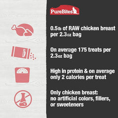PureBites Chicken Freeze Dried Cat Treats, 1 Ingredient, Made in USA