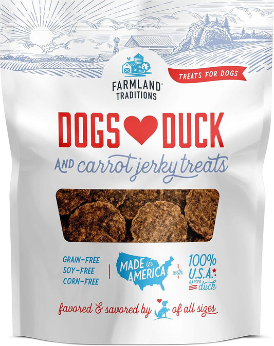 Farmland Traditions Filler Free Dogs Love Duck & Carrot Premium Jerky Treats
