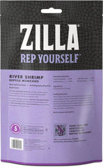 Zilla Reptile Food Munchies River Shrimp for Turtles, Salamanders, Axolotls, and Large Tropical Fish, 2-Ounce