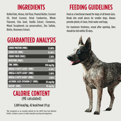 Nulo Functional Granola Bars, Healthy Dog Treats, Oven Baked, Made with Prebiotics and Probiotics, Contains No Added Salt, Sugar, or Molasses, 10 Ounce Bag