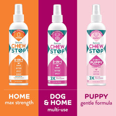 TropiClean No Chew Spray for Home, Better Than Bitter Apple Spray, Safe & Natural Chew Deterrent, Protect Furniture, Wall Corners & More! 8 oz