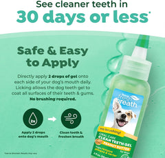 TropiClean Fresh Breath Dog Toothpaste for Teeth Cleaning, Breath Freshener, Easy Plaque & Tartar Remover Gel