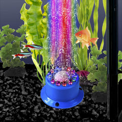 Penn-Plax Cascade Multi-Colored Rainbow LED Air Stone – Great Bubbler for Freshwater & Saltwater Aquariums – 2.5” Diameter