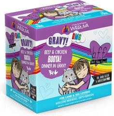 Weruva BFF Oh My Gravy Booya Grain Free Beef & Chicken in Gravy Cat Food Pouch 2.8-oz, case of 12