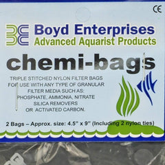 Boyd Enterprises ABE16720 2-Pack Chemi-Bags with Ties for Aquarium