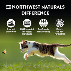 Northwest Naturals Freeze-Dried Chicken Cat & Kitten Food – Bite-Sized Nibbles – Healthy, Limited, Human-Grade Ingredients, All-Natural, High-Protein Raw Diet – Complete & Balanced, Made in USA, 11 oz