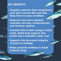 Nulo Advanced Multifunctional All-in-1 Supplement for Dogs, Supports Dog Skin & Coat, Hip & Joint, Cognitive, and Overall Immune System, Contains 90 Soft Chews