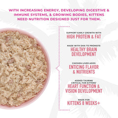 Tiki Cat Baby, Chicken & Salmon, High-Protein and 100% Non-GMO Ingredients, Wet Cat Food for Kittens 8 Weeks+