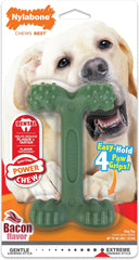 Nylabone Power Chew Easy-Hold Dog Toy - Dog Toys for Aggressive Chewers - Indestructible Dog Toys for Aggressive Chewers Large Breed - For Large Dogs - Bacon Large/Giant