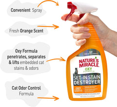 Nature's Miracle Just for Cats Oxy Stain and Odor Remover, 24 fl oz