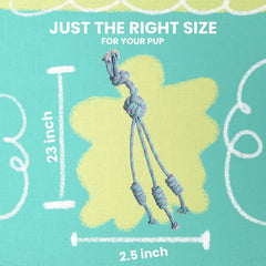 Snugarooz Feel'N Knotty Cotton Rope Dog Toy – Braided Design for Tug of War - Perfect for Large Breeds to Stay Active - Engaged and Entertained