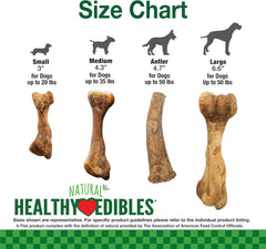 Nylabone Healthy Edibles Broth Bone Natural Dog Chews Long Lasting Treats Ham Flavor