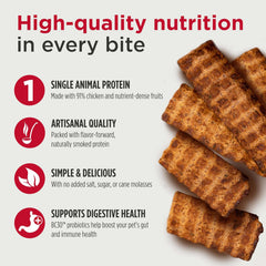 Nulo Premium Jerky Strips Dog Treats, Grain-Free High Protein Jerky Strips made with BC30 Probiotic to Support Digestive & Immune Health