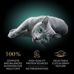 Sheba Perfect Portions Wet Cat Food Cuts in Gravy Variety Pack, Roasted Chicken Entree, and Tender Turkey Entree