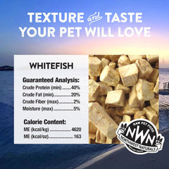 Northwest Naturals Raw Rewards Freeze-Dried Whitefish Treats for Dogs and Cats - Bite-Sized Pieces - Healthy, 1 Ingredient, Human Grade Pet Food, All Natural, Proudly Made in USA