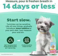 TropiClean Fresh Breath Water Additive for Puppies | Breath Freshener and Teeth Cleaning Solution | No Toothpaste or Toothbrush Required |