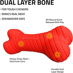 Playology Dual Layer Bone , All Natural Beef