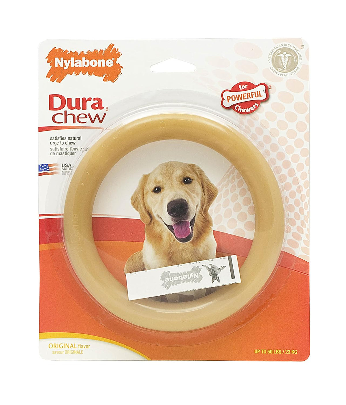 Nylabone Giant Ring Bone Dog Chew Toy, Original