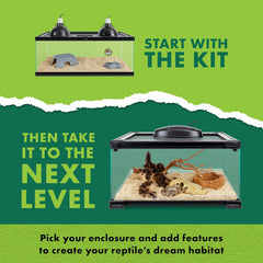 Zilla Snake Habitat Accessory Kit, Easy Starter Kit for Snakes, Includes Lighting, Bedding, Shedding Solution, Shelter and Feeding Dish, Ideal for Habitats 20L - 60BR Terrariums