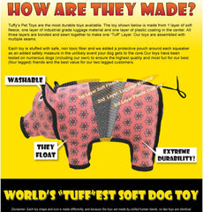 TUFFY - World's Tuffest Soft Dog Toy -Junior Ring-Squeakers -Multiple Layers.Made Durable, Strong & Tough.Interactive Play(Tug, Toss & Fetch).Machine Washable & Floats