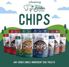 Beg & Barker Chicken Chips for Dogs - Single Ingredient Dog Treats Made for Small and Large Dogs Protein Human Grade Dog Treats Made from Real Meat Chicken, Made in USA